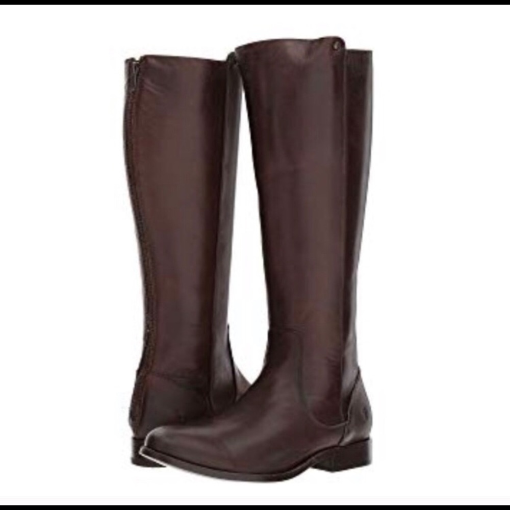 Frye Melissa stud back zip tall boots